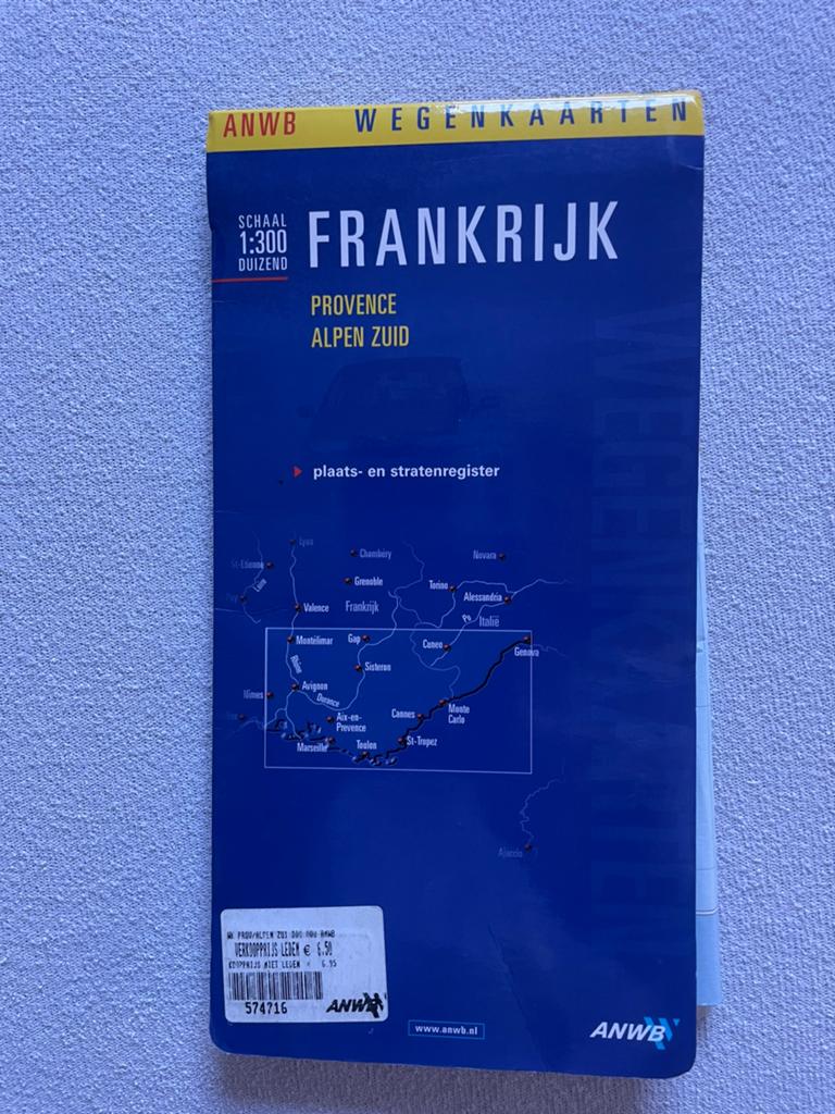 ABWB wegenkaart Frankrijk Provence/Alpen Zuid, Ophalen of Verzenden, 2000 tot heden, Frankrijk, Landkaart