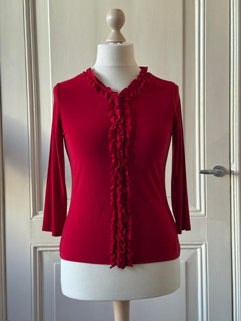Nieuwe rode blouse, driekwartsmouw, Claudia Sträter, maat 38, Kleding | Dames, Ophalen of Verzenden, Nieuw, Maat 38/40 (M), Rood