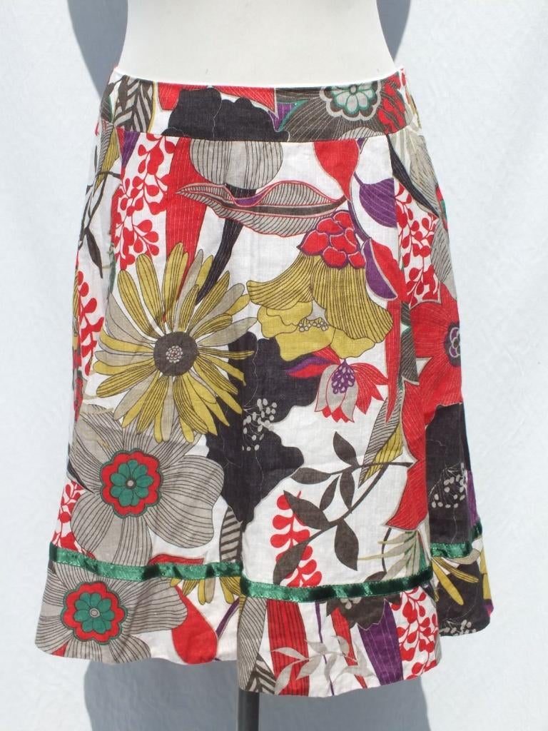 Vrolijke rok. 100% linnen. Mt 36. Merk Steps, Kleding | Dames, Rokken, ., Ophalen of Verzenden, Zo goed als nieuw, Knielengte