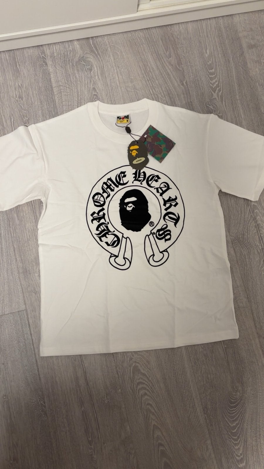 Chrome Hearts x Bape Baby Milo T-shirt, Ophalen of Verzenden, Nieuw, Maat 48/50 (M), Wit