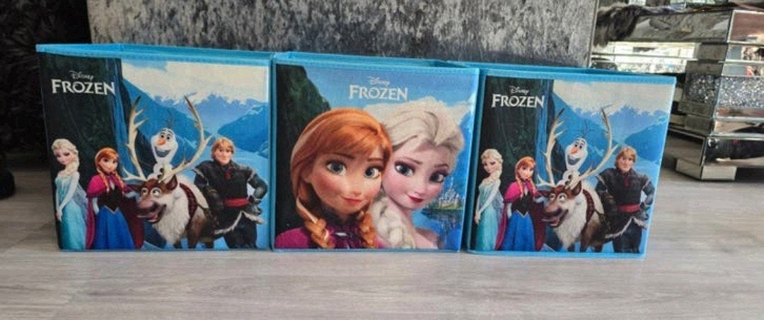 3x Frozen opbergboxen - Ideaal voor kinderkamer, Ophalen, Zo goed als nieuw