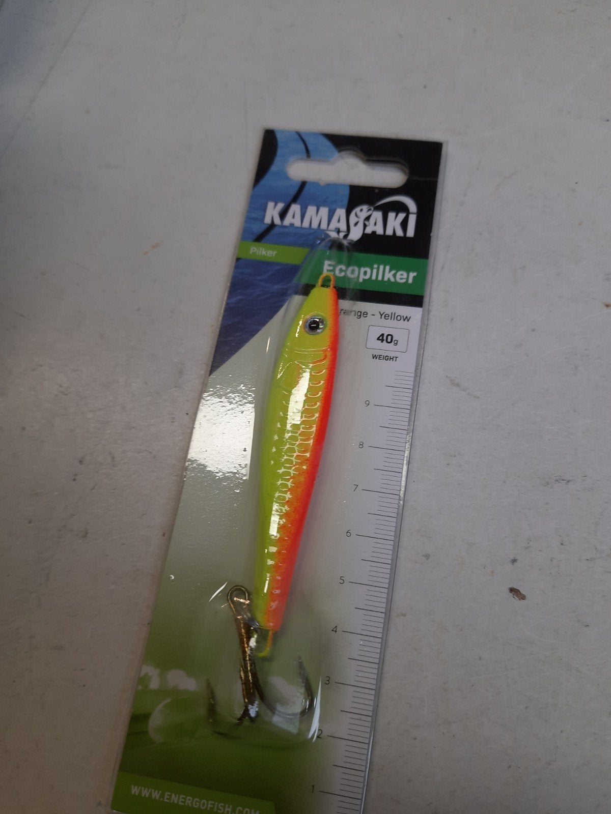partij van 40 pilkers fluo oranje/geel 40 gram, Info@kamasaki.com, Overige typen, Nieuw, Ophalen of Verzenden