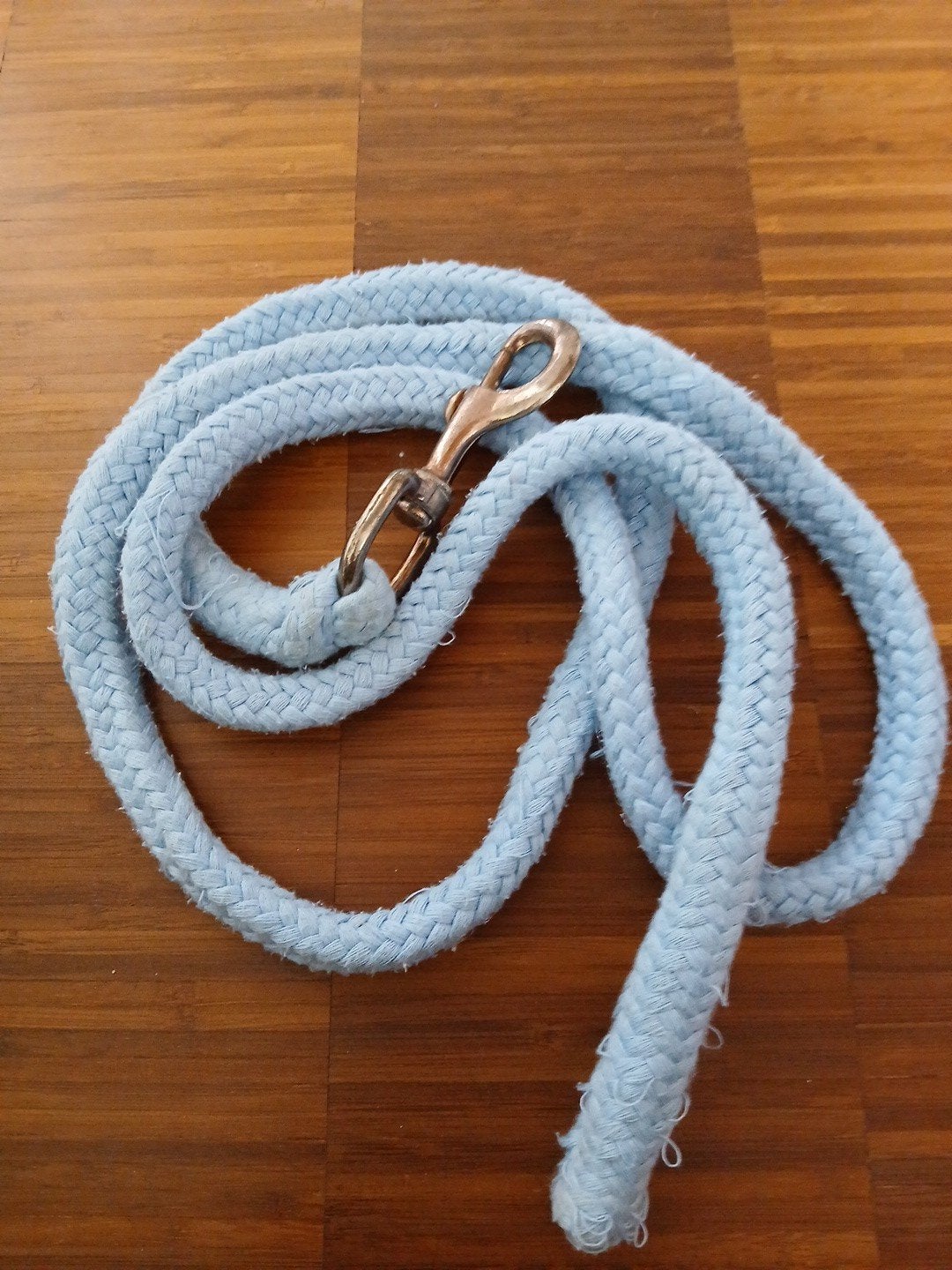 halstertouw blauw, Ophalen, Blauw
