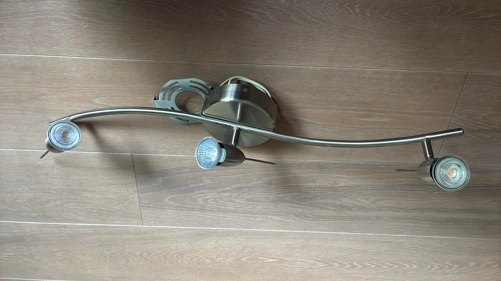 IKEA plafondlamp met 3 spots, Ophalen, Metaal of Aluminium, Zo goed als nieuw, Led