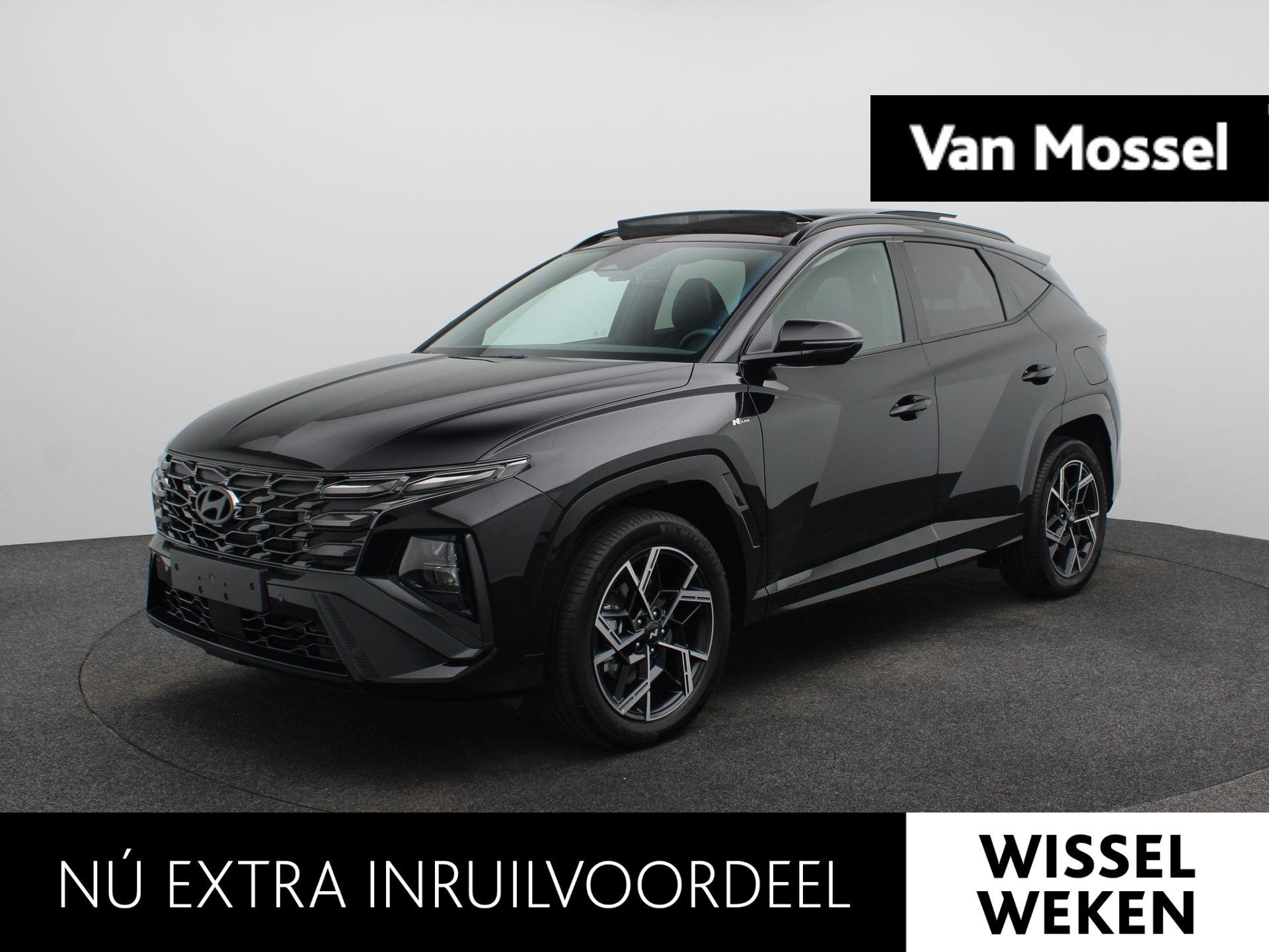Hyundai Tucson 1.6 T-GDI HEV N Line Business Sky | Schuif/ka, Auto's, 238 pk, 4 cilinders, Zwart, Bedrijf