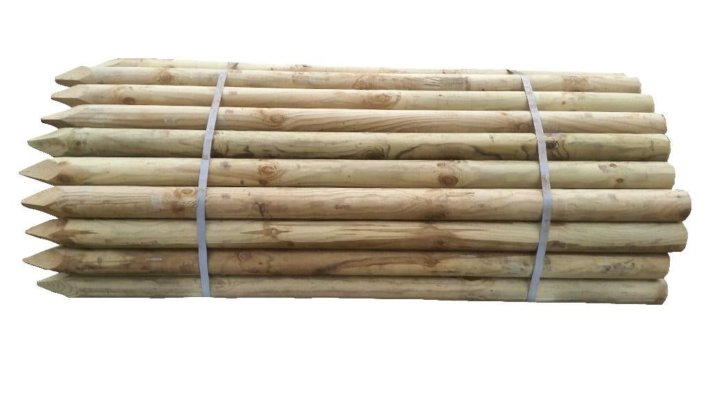 Houten (weide)paal rond celfix geïmpregneerd (verduurzaamd), Dieren en Toebehoren, Stalling en Weidegang, Weidegang