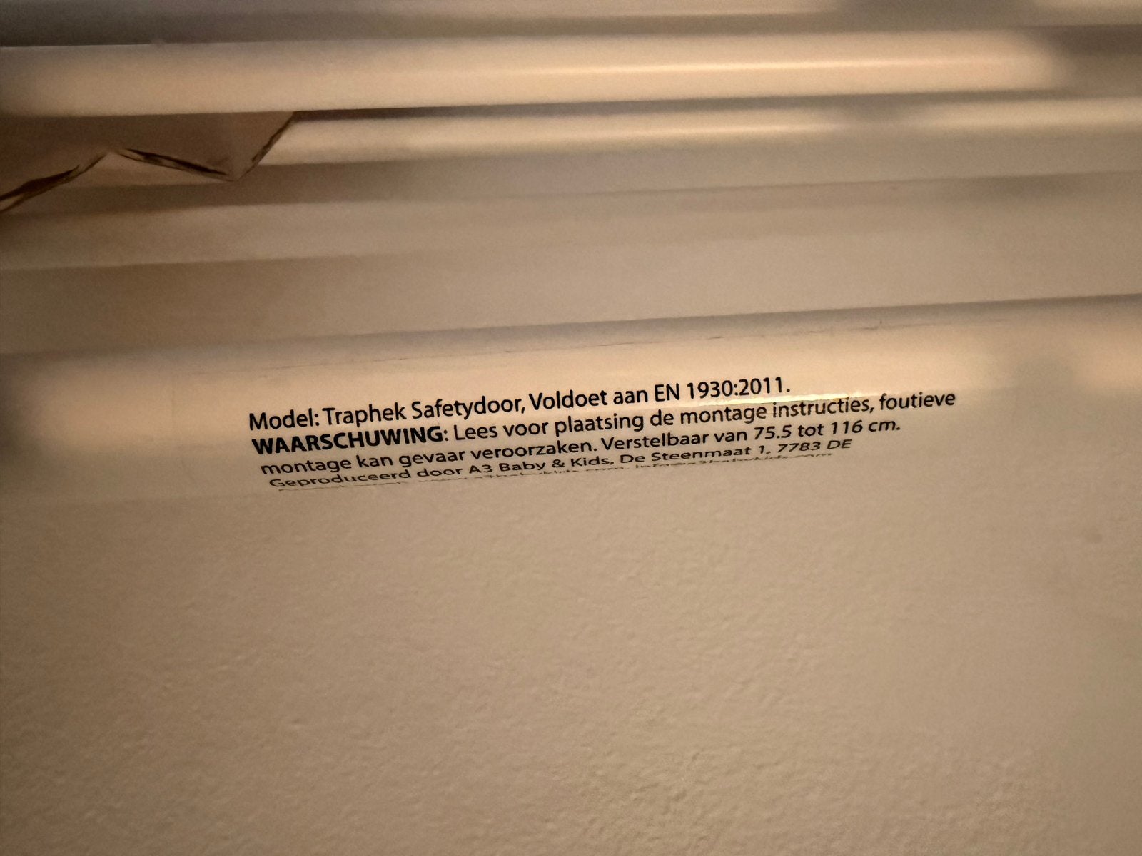 A3 Safetydoor Traphekje | Nieuw & compleet, Kinderen en Baby's, Traphekjes, Ophalen, Nieuw, 115 cm of meer, Metaal of IJzer