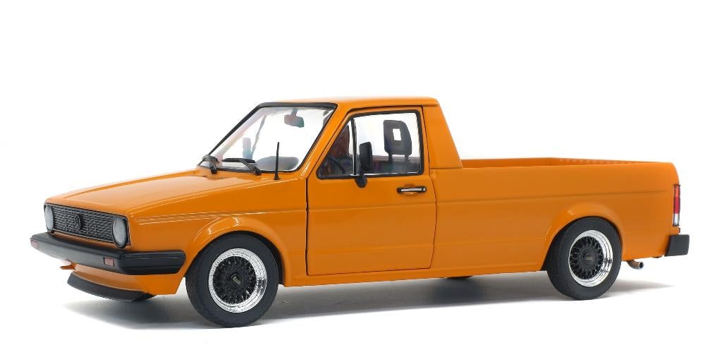 1:18 Volkswagen Caddy MK.1 Custom - 1982 - Oranje NIEUW!, Auto, Nieuw, Ophalen of Verzenden, .