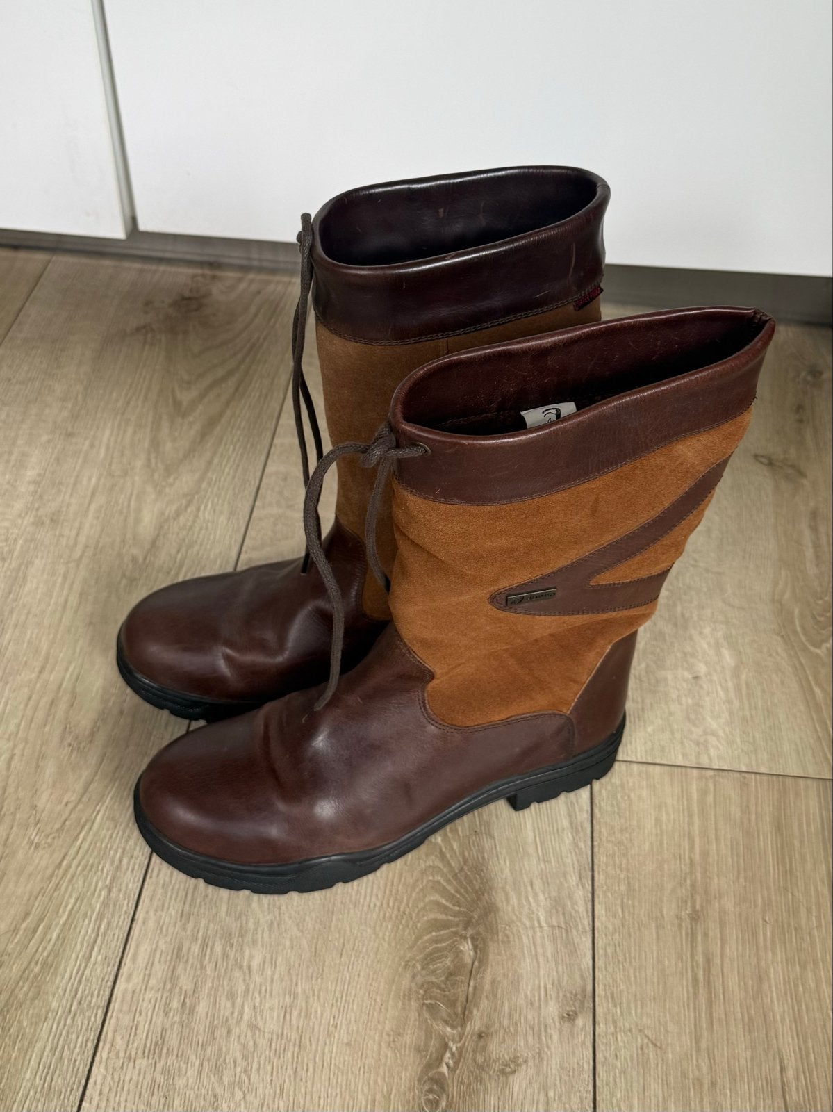 Horka leren laarzen, warm gevoerd en waterproof, maat 41, Ophalen of Verzenden, Zo goed als nieuw, Bruin, Hoge laarzen