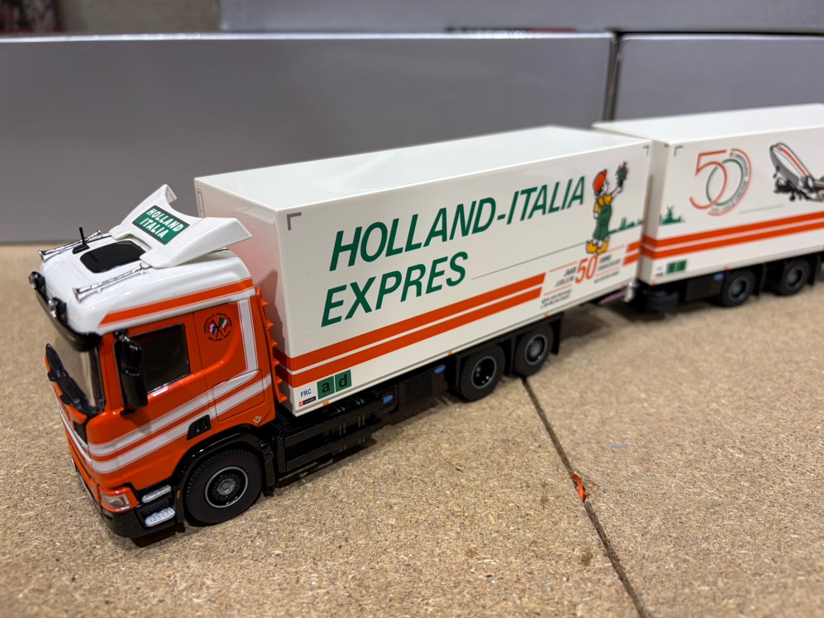 TEKNO SCANIA 143 M STREAMLINE V LIEVAART 50 JAAR JUBILEUM, Hobby en Vrije tijd, Modelauto's | 1:50, Ophalen of Verzenden, Nieuw