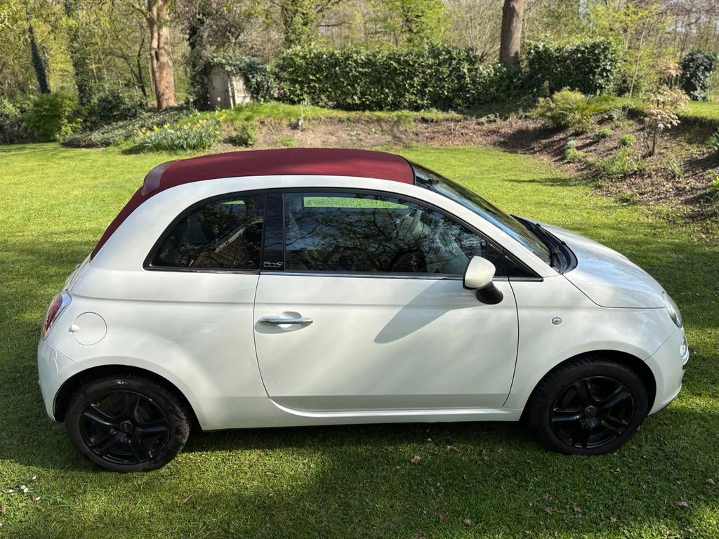 KANS: 96 dkm ! Fiat 500 C  1.2 C 2011 Wit izgst, Auto's, Fiat, Voorwielaandrijving, Stof, 4 cilinders, Parkeersensor