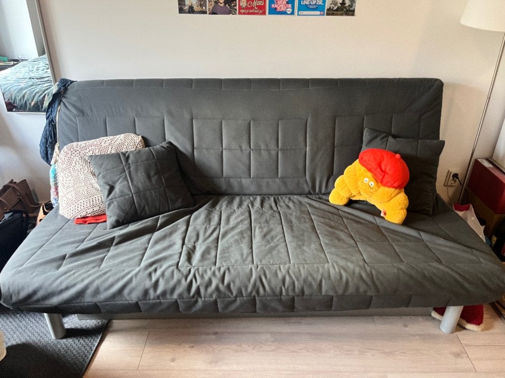 IKEA slaapbank, Ophalen, Gebruikt, Zwart, Tweepersoons
