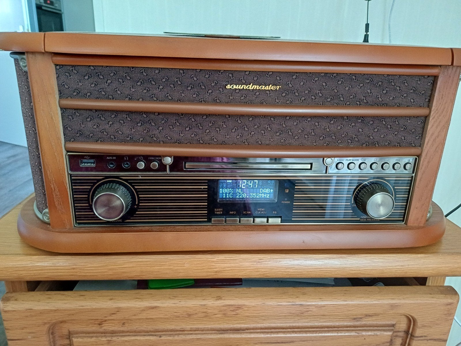 Retro Soundmaster Classic Line Muziekinstallatie met Platens, Ophalen, Zo goed als nieuw, Cassettedeck, Overige merken