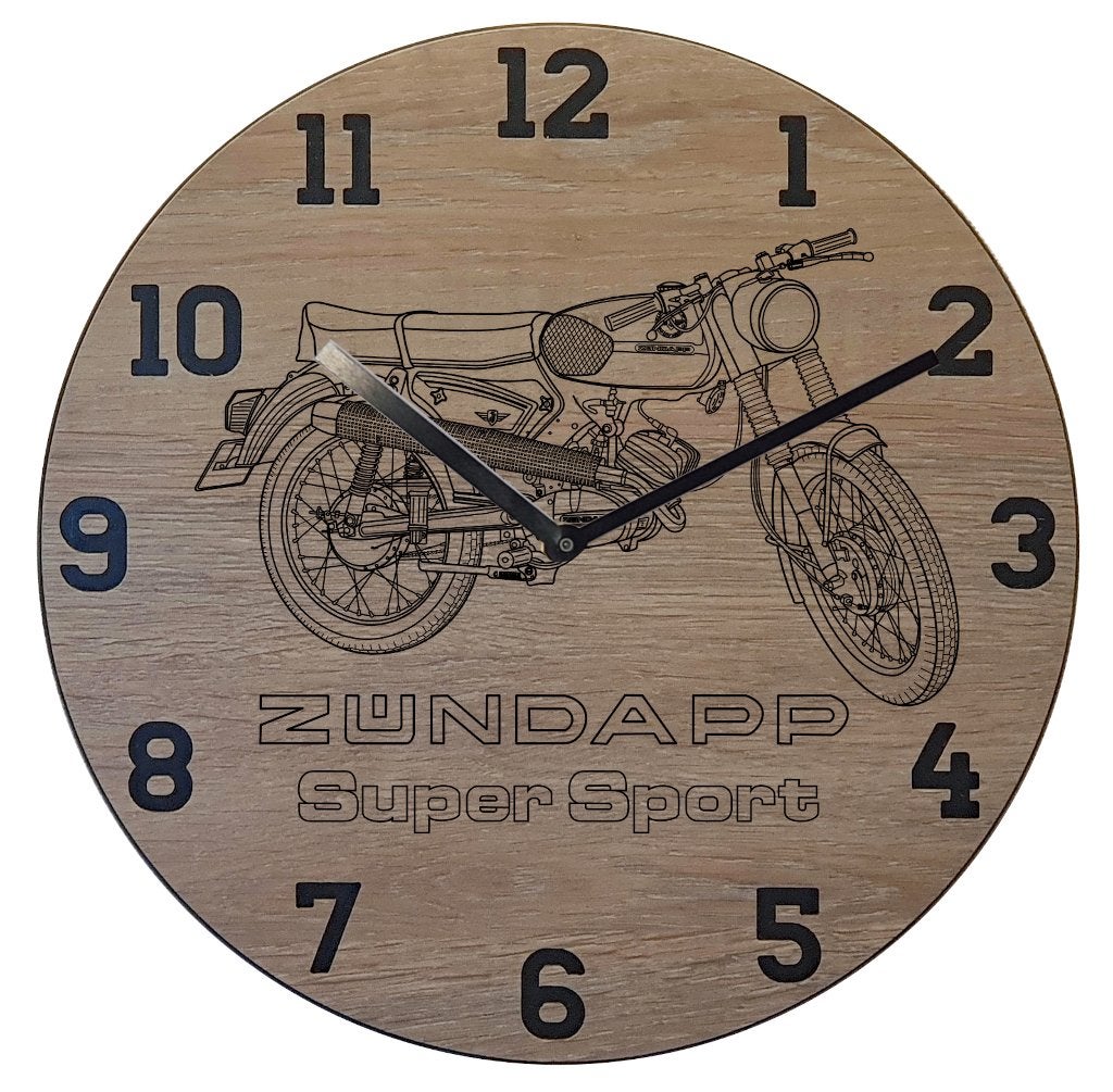 Zundapp Super Sport - Thema klok, Ophalen of Verzenden, Nieuw, Wandklok