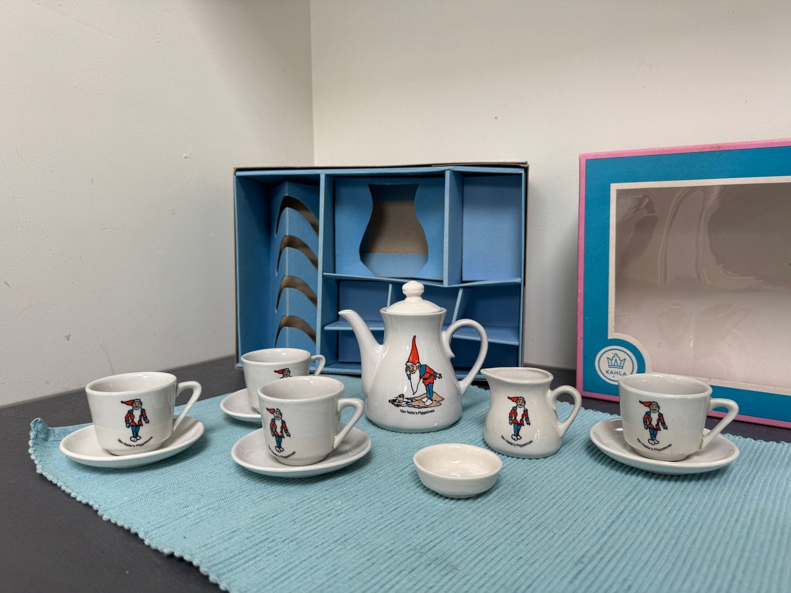 Vintage Van Nelle's Piggelmee Kinderservies Kahla GDR, Ophalen, Zo goed als nieuw, Overige typen