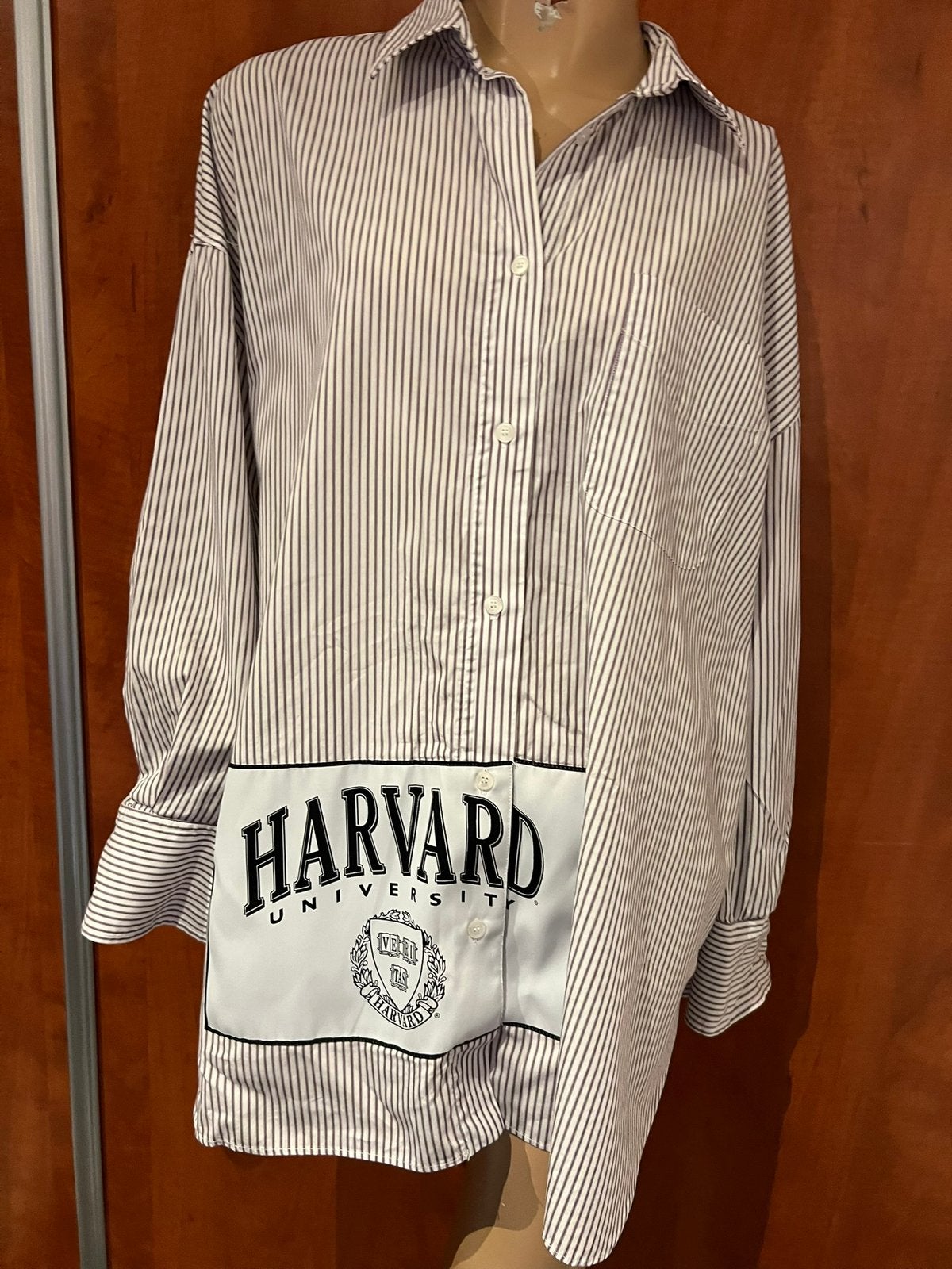 Zara x harvard blouse maat xl origineel zgan, Wit, Maat 46/48 (XL) of groter, Ophalen of Verzenden, Zo goed als nieuw