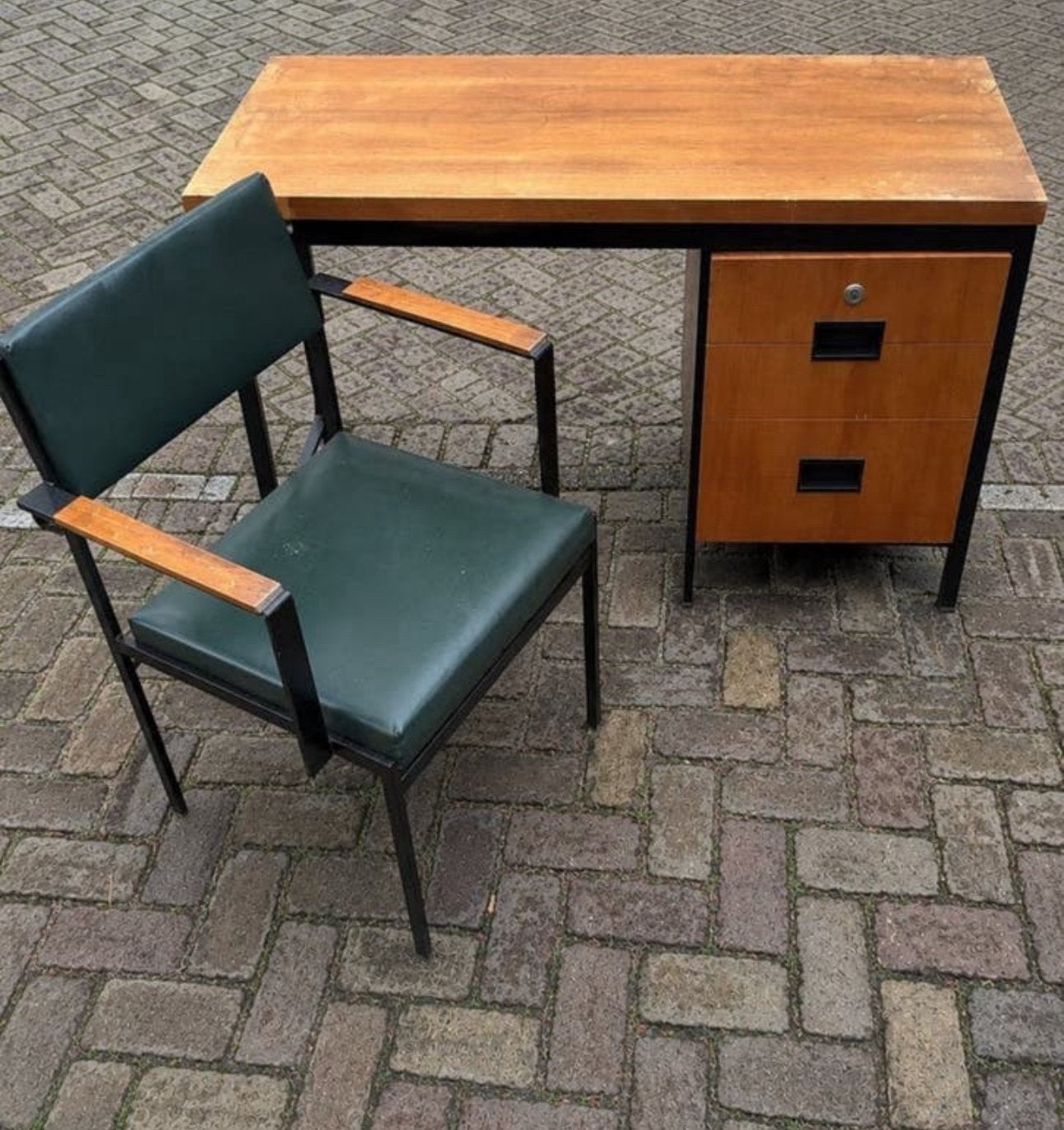 Cees Braakman voor Pastoe Bureau/stoel Japanse serie jaren60, Ophalen, Zo goed als nieuw