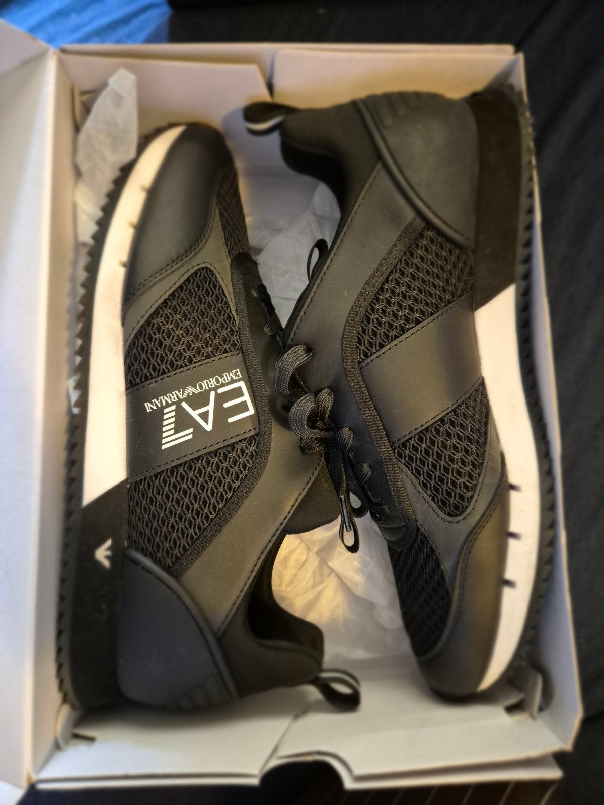 Nieuwe Armani EA7 sneakers maat 44 2/3, Armani, Zwart, Nieuw, Ophalen of Verzenden