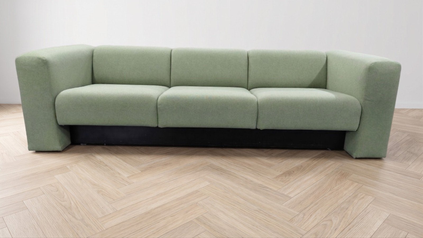 Gelderland 430 Kubusbank | 3 zits | Opnieuw bekleed groen, Hout, Modern design refurbished vintage Jan des Bouvrie dopamine, Info@andriesign.nl