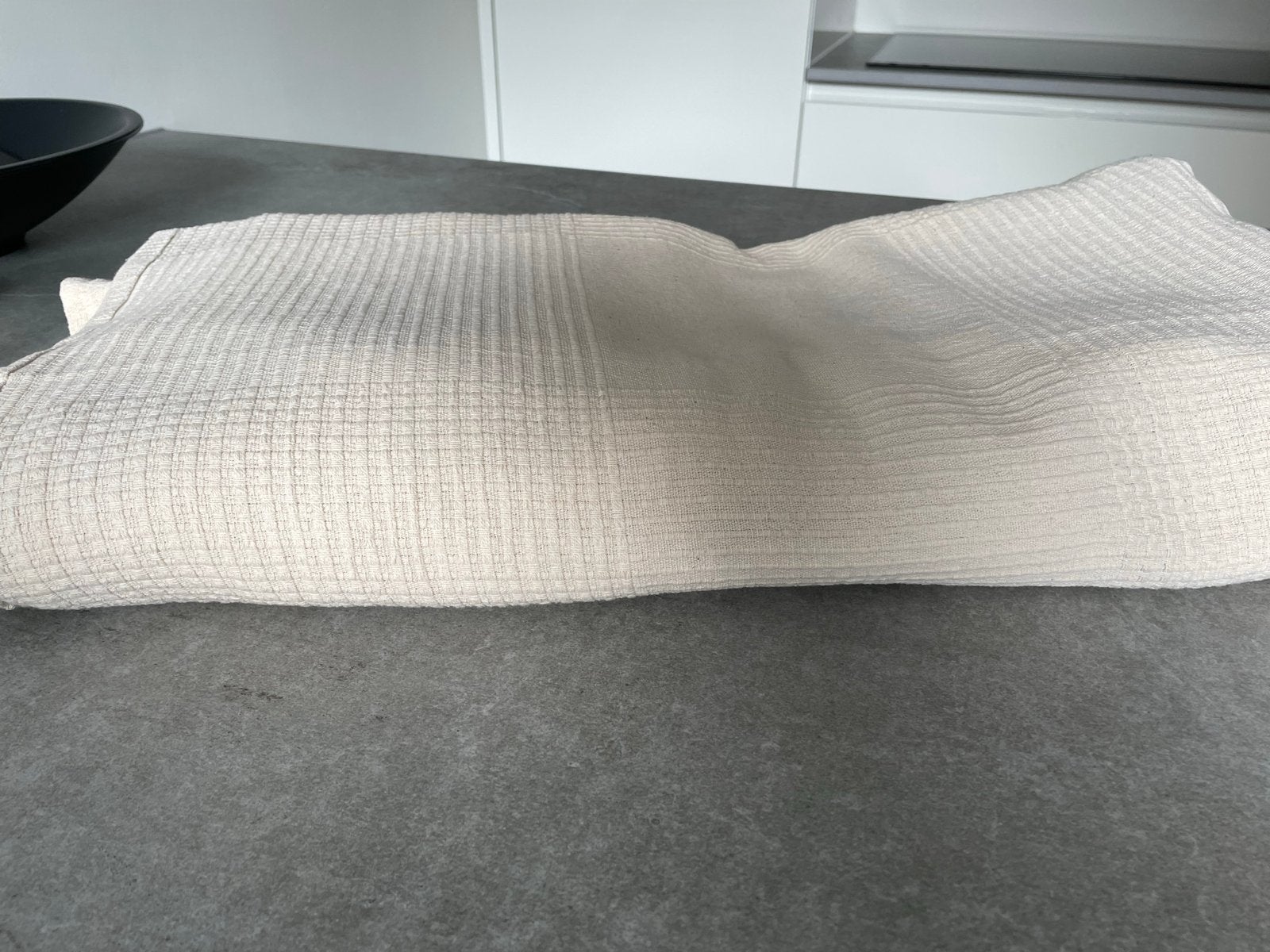 IKEA Beige Wafeltjes Sprei ZGAN 180x200cm, Ophalen, Beige, Tweepersoons, Zo goed als nieuw