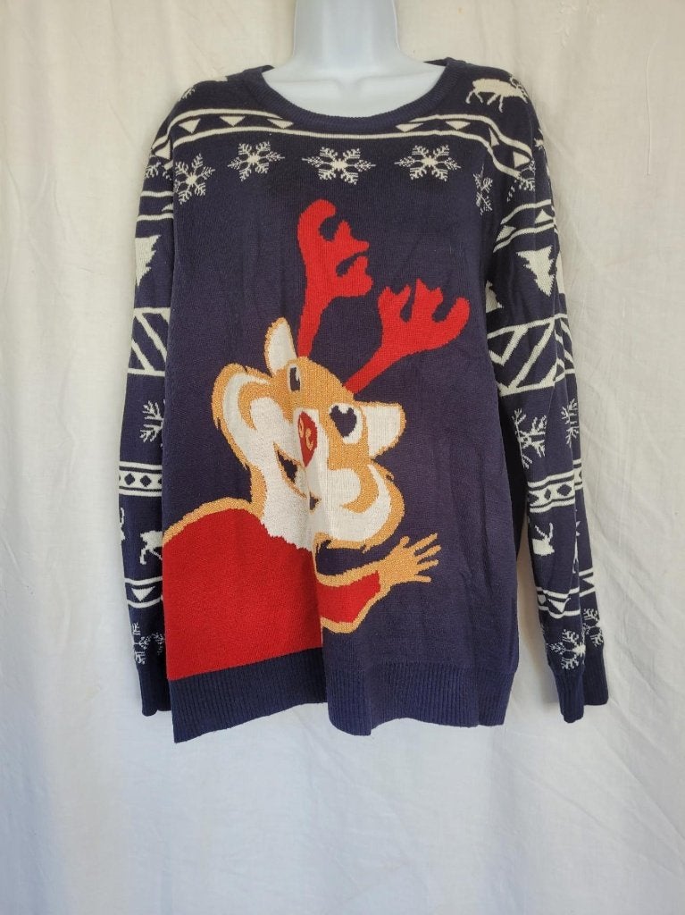 Leuke kersttrui met hamsters mt XL merk John Cabot, Blauw, ., Maat 46/48 (XL) of groter, Ophalen of Verzenden