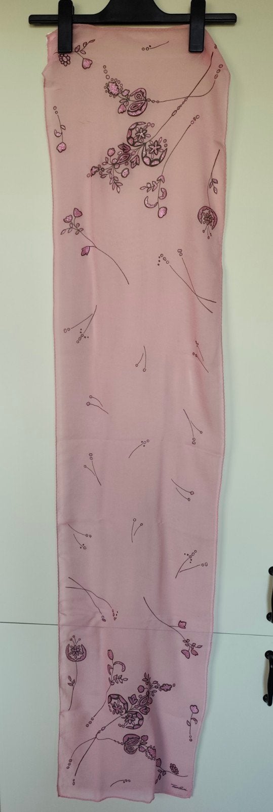 Tino Lauri oudroze dun zijden sjaaltje met glim, 160x35 cm, Kleding | Dames, Mutsen, Sjaals en Handschoenen, Tino Lauri, Maat 42/44 (L)