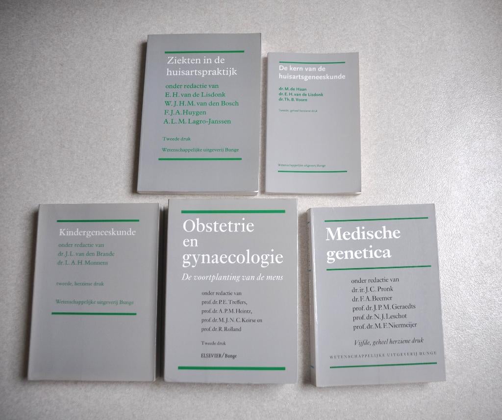 5  Medische  /  Geneeskundige  Studieboeken  -  Uitg.  Bunge, Gelezen, Diverse auteurs, Ophalen of Verzenden, WO