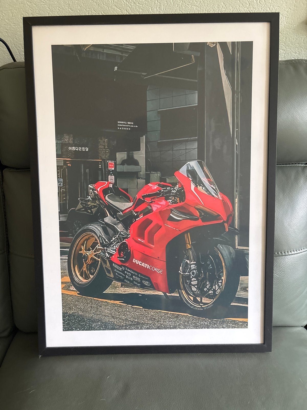 Ducati Motor Poster - Ingelijst, Met lijst, Ophalen of Verzenden, A1 t/m A3, Overige onderwerpen