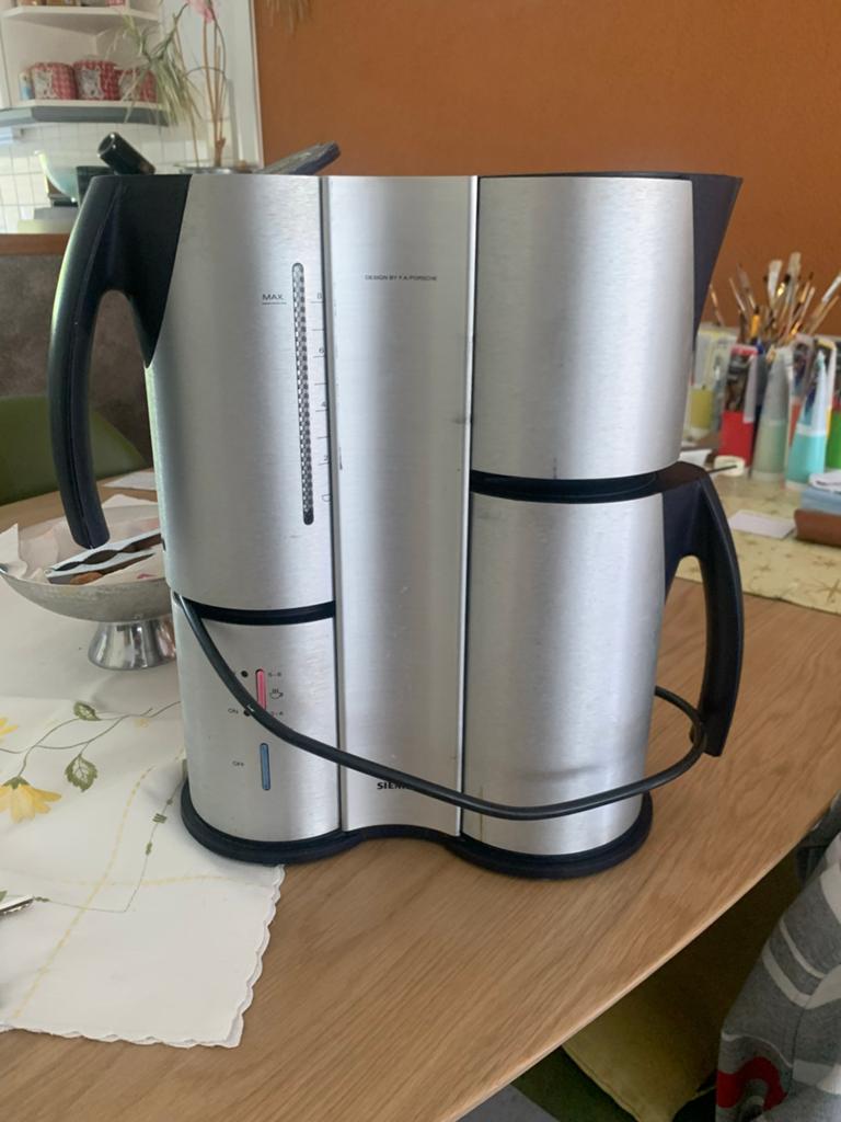 Siemens Porsche Design Koffiezetapparaat, Witgoed en Apparatuur, Koffiezetapparaten, Ophalen, Gebruikt, 10 kopjes of meer, Koffiemachine