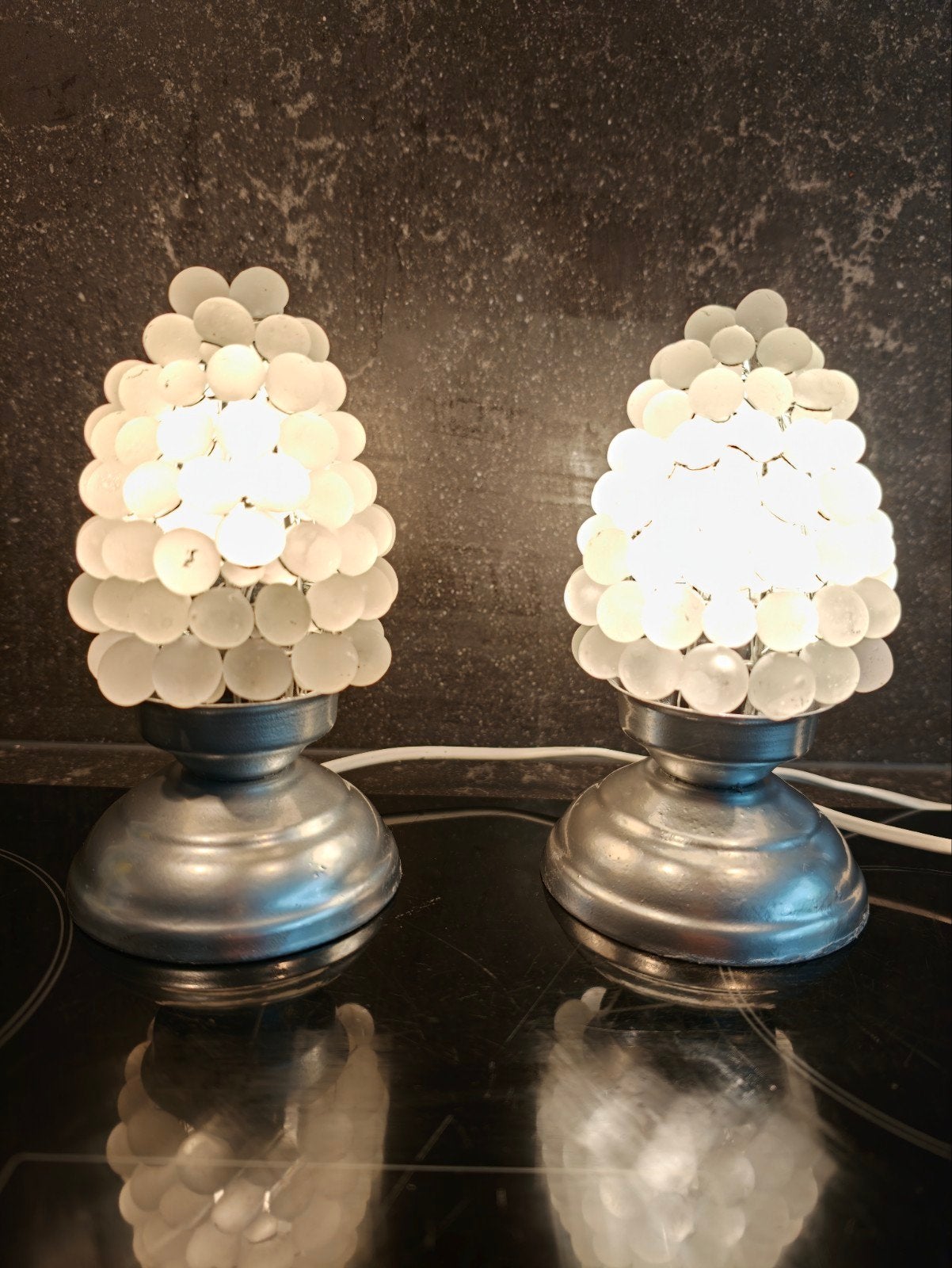 Set van 2 Murano glazen druiven lampen, 20 cm hoog, Ophalen of Verzenden