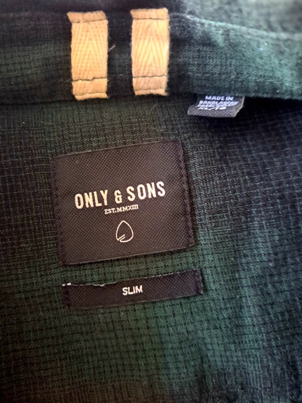 Only & Sons Slim Fit Overhemd - Groen/Zwart XL, Ophalen of Verzenden, Zo goed als nieuw, Halswijdte 43/44 (XL), Groen