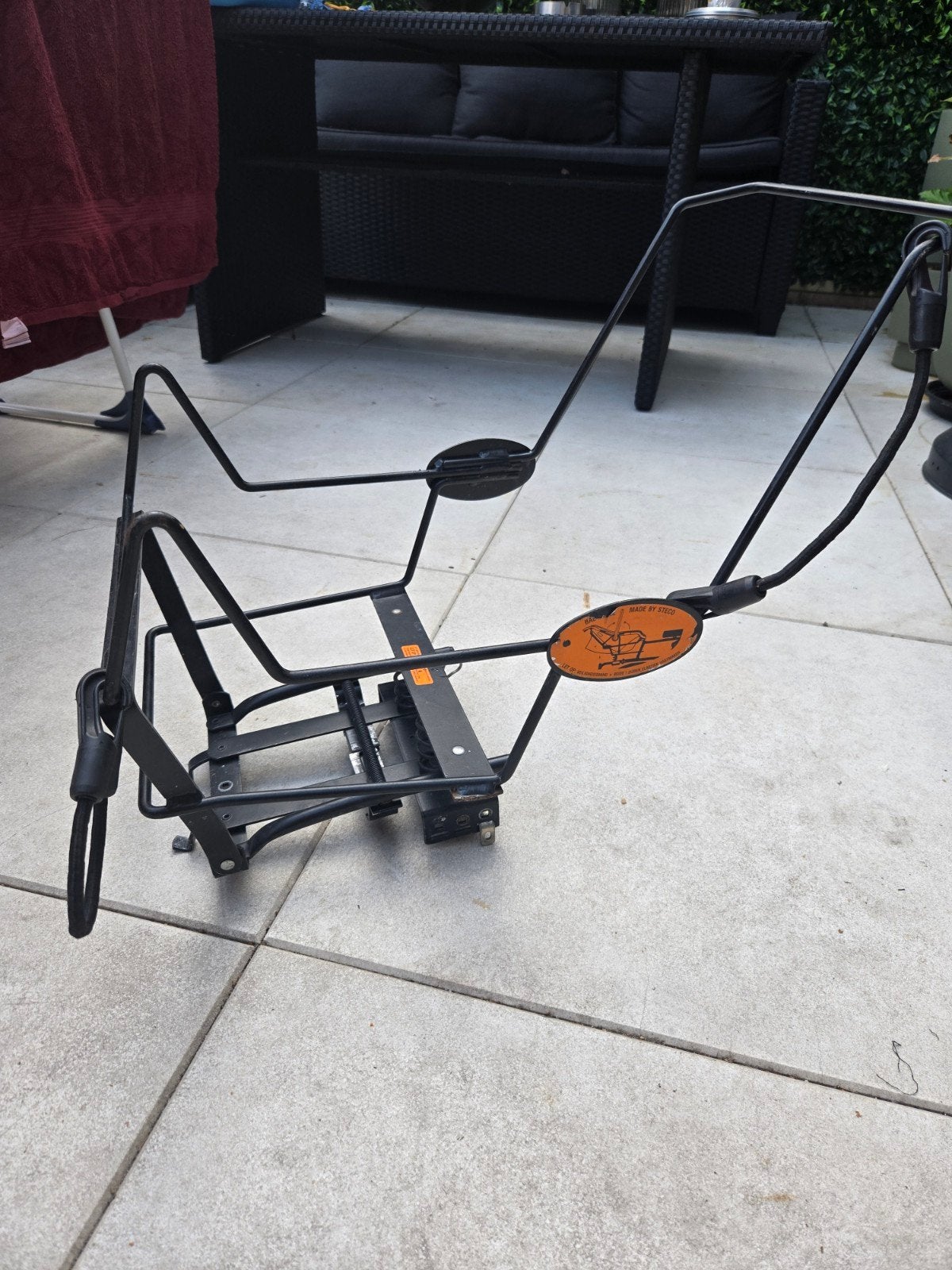 Fietsstoeltje bevestigingsframe, Achterzitje, Gebruikt, Onbekend, 9 t/m 18 kg