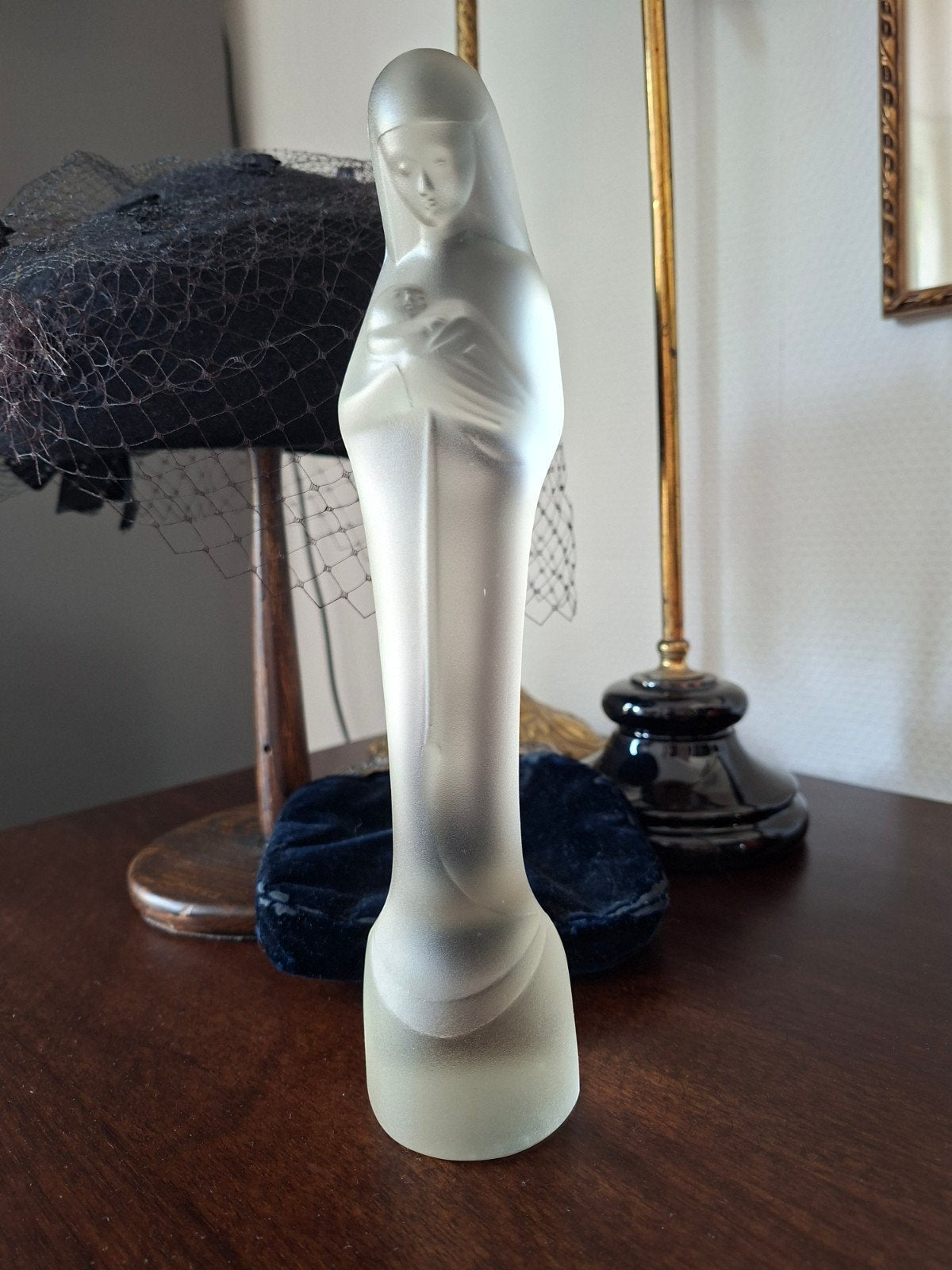 Vintage Matglazen Madonna met Kind – Steph Uiterwaal, Ophalen of Verzenden