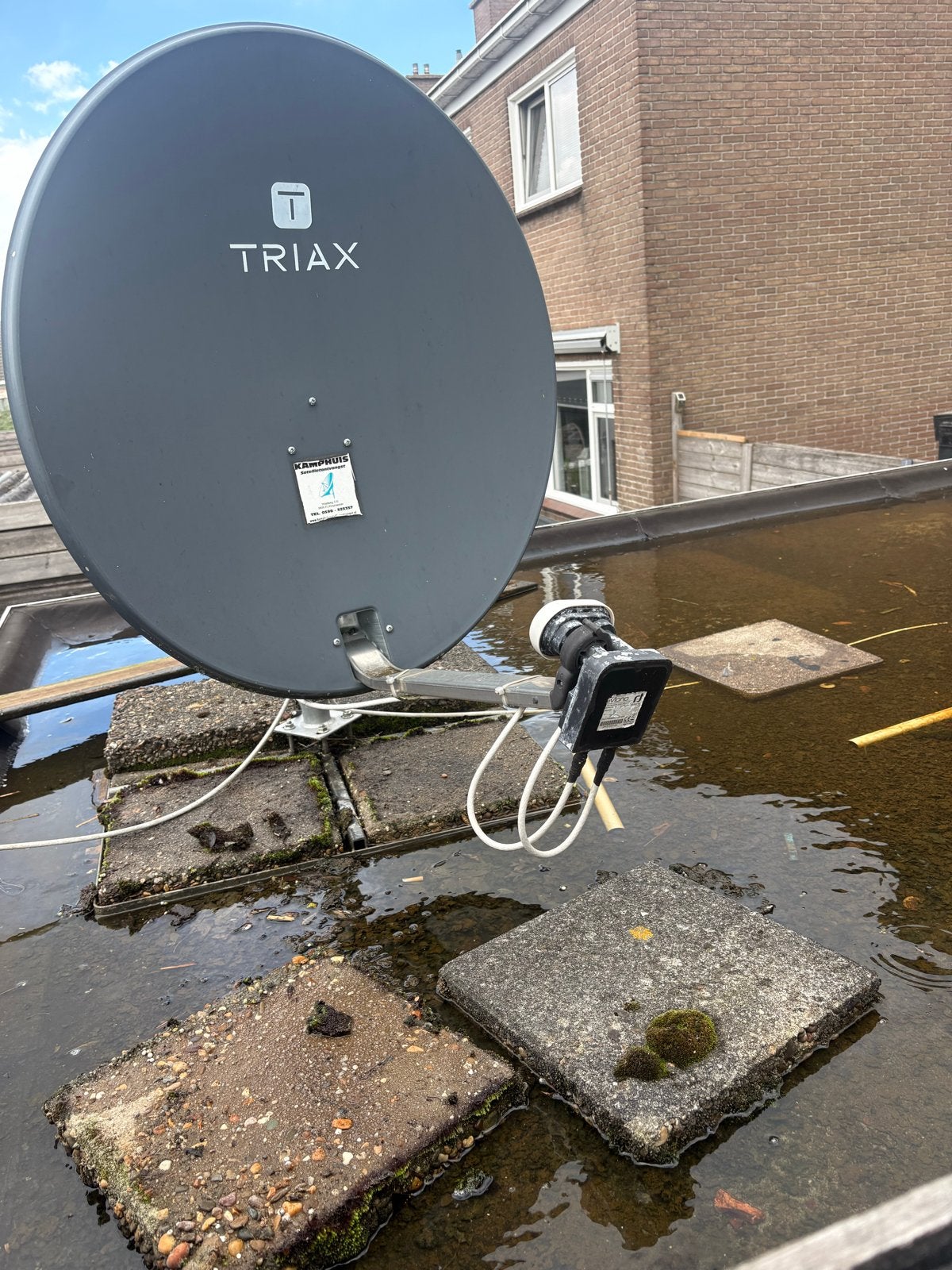 Triax schotelantenne met TechniSat ontvanger, Ophalen of Verzenden, Gebruikt, (Schotel)antenne, Overige merken