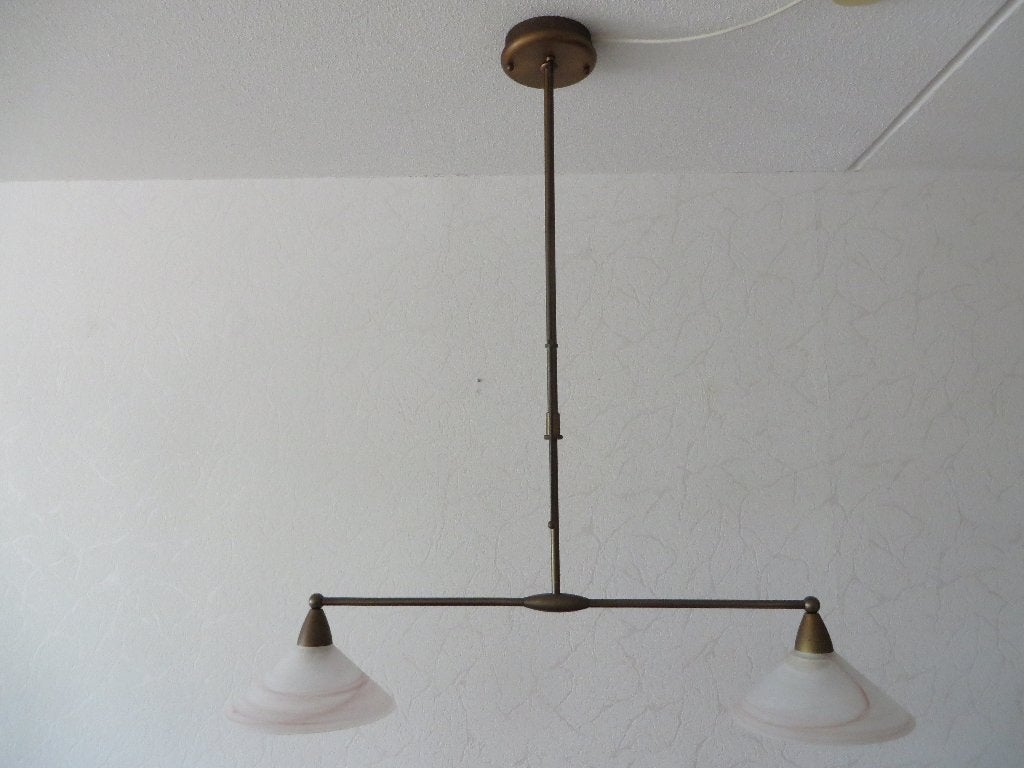 hanglamp, Huis en Inrichting, Ophalen, Zo goed als nieuw, Glas, E27 (groot)