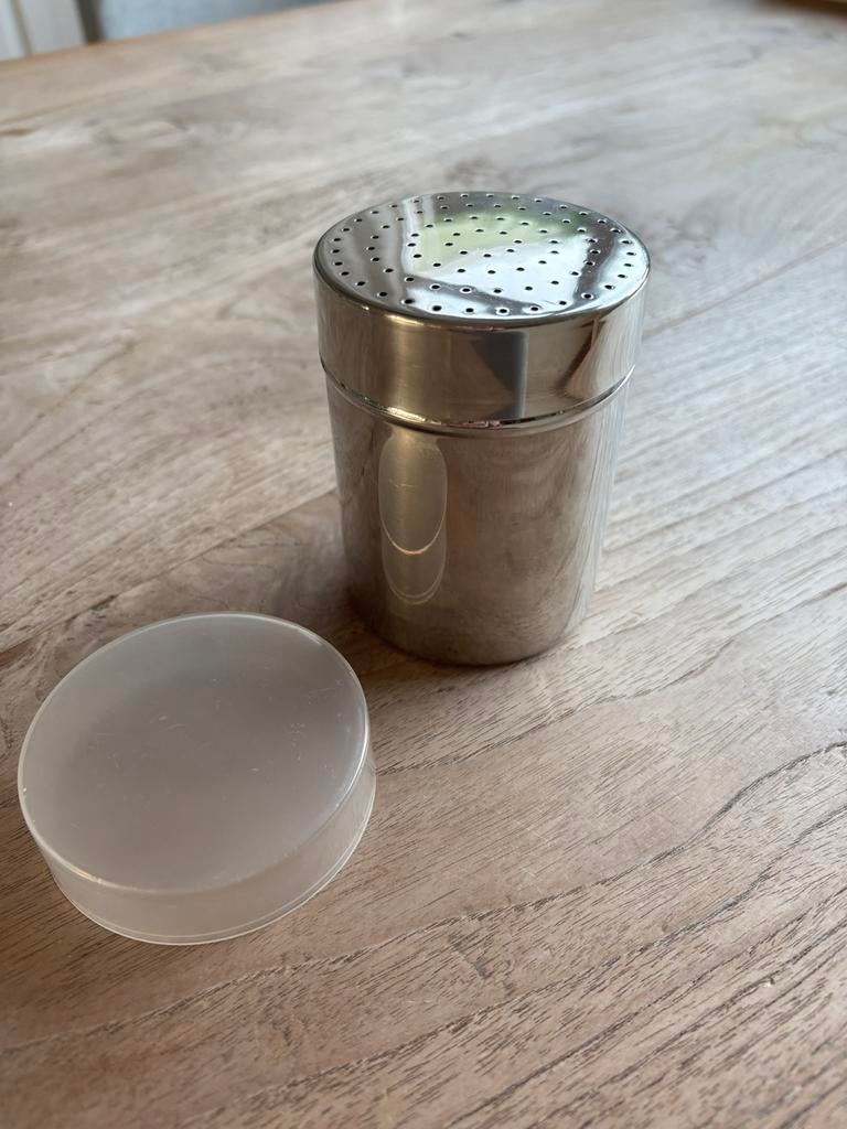 Zoutstrooier/ cacaostrooier, Ophalen of Verzenden, Metaal, Zilver