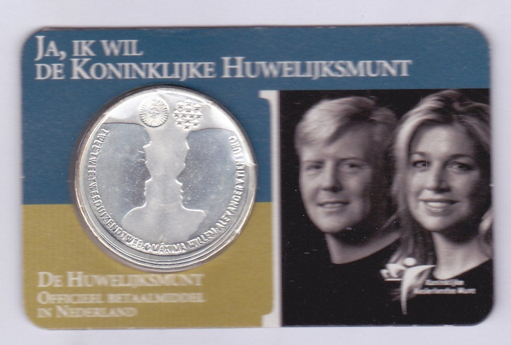 10 euro 2002 Huwelijk in coincard. SCHAARS! Nu 249 euro!!, Ophalen of Verzenden, Koningin Beatrix, Euro's, Zilver