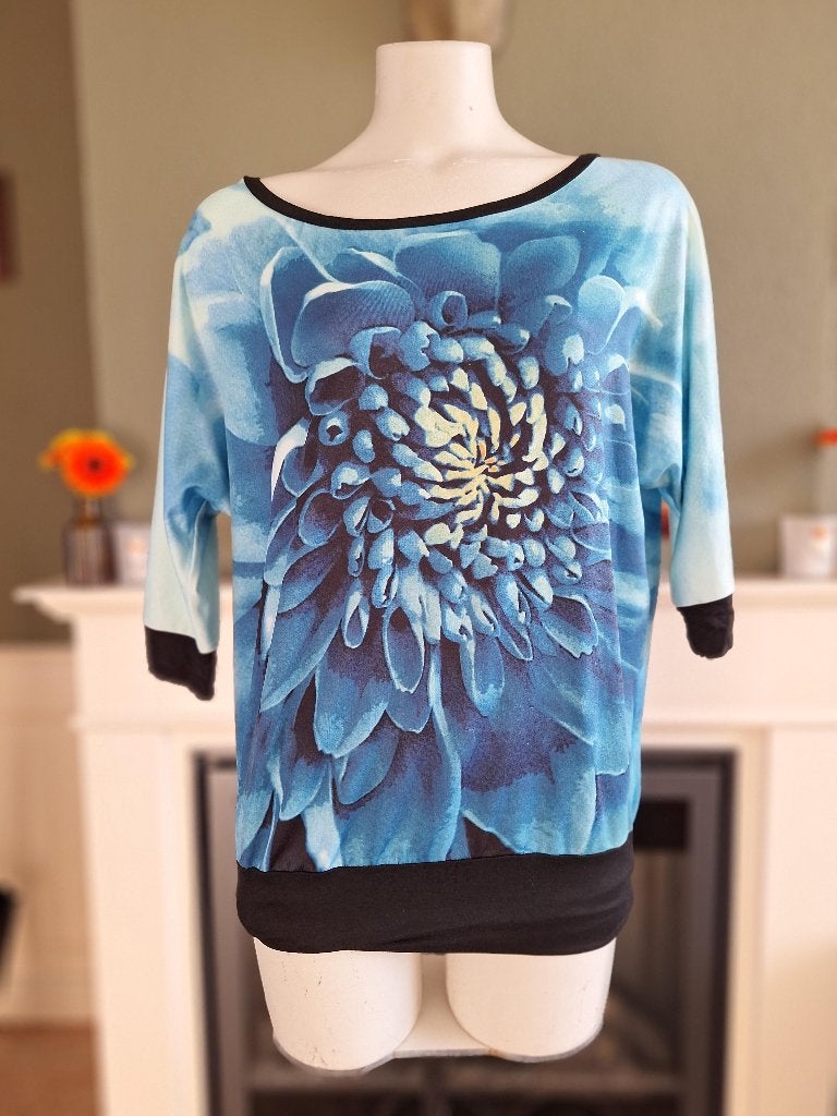 Smashed Lemon nieuwe chrysant blauwe top L, Maat 42/44 (L), Nieuw, Lange mouw, Smashed Lemon