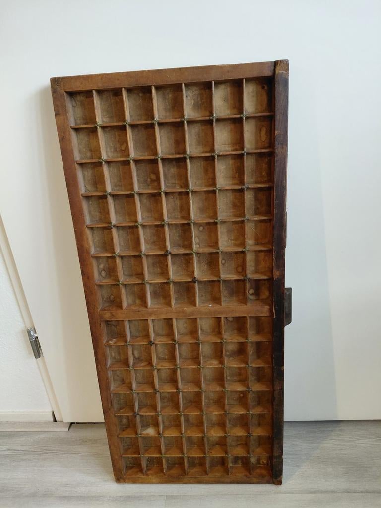 Vintage industriele letterbak stepheson blake sheffield, Antiek en Kunst, Antiek | Woonaccessoires, Ophalen