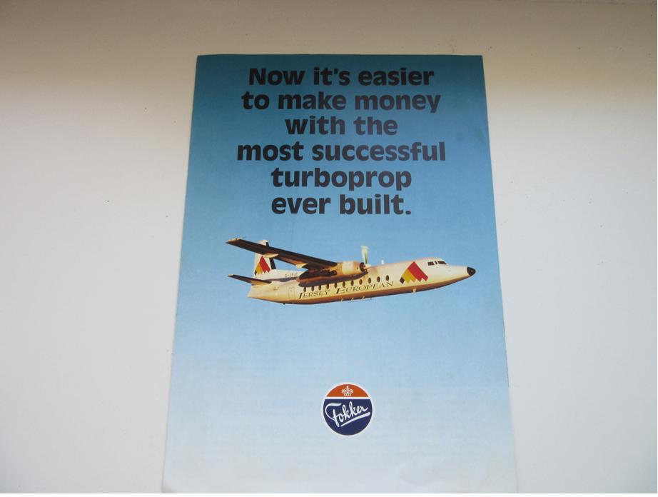 Fokker brochure Now it's easier to make money with the most, Verzenden, Gebruikt, Overige typen