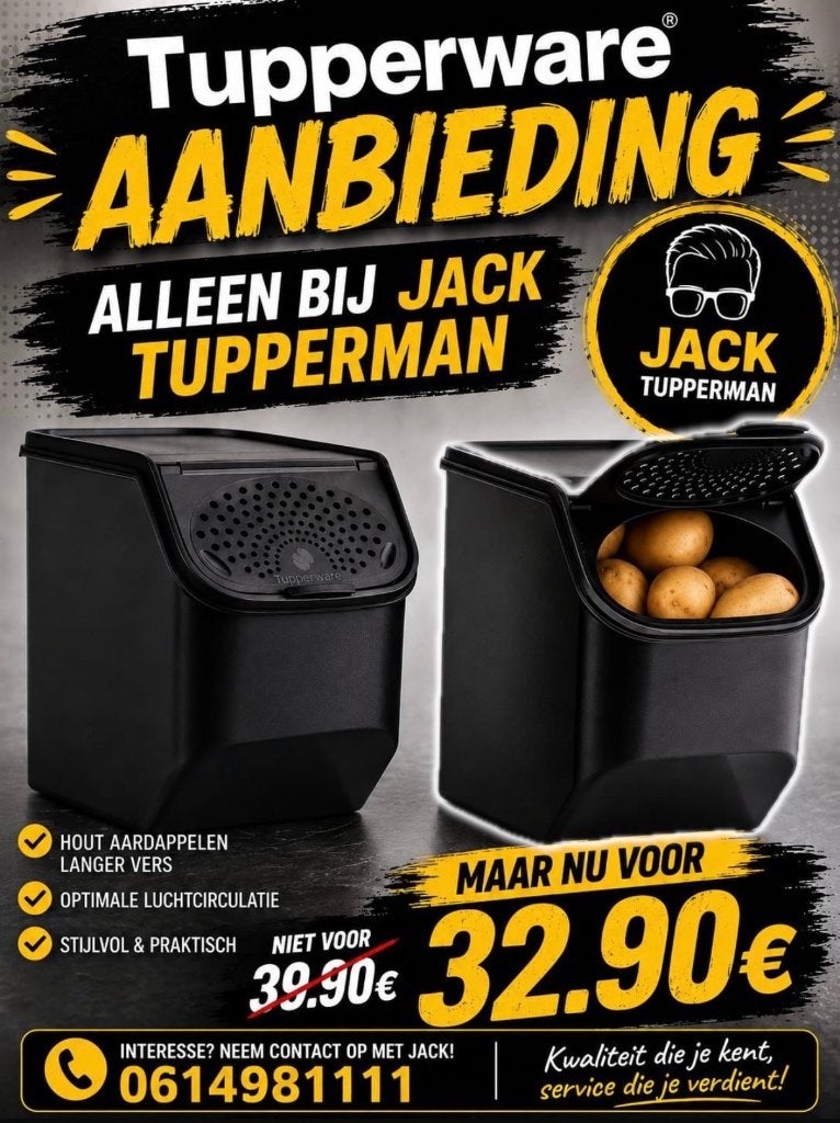 Tupperware aardappelsmart, Huis en Inrichting, Bewaardoos, Nieuw, Ophalen of Verzenden, Overige kleuren
