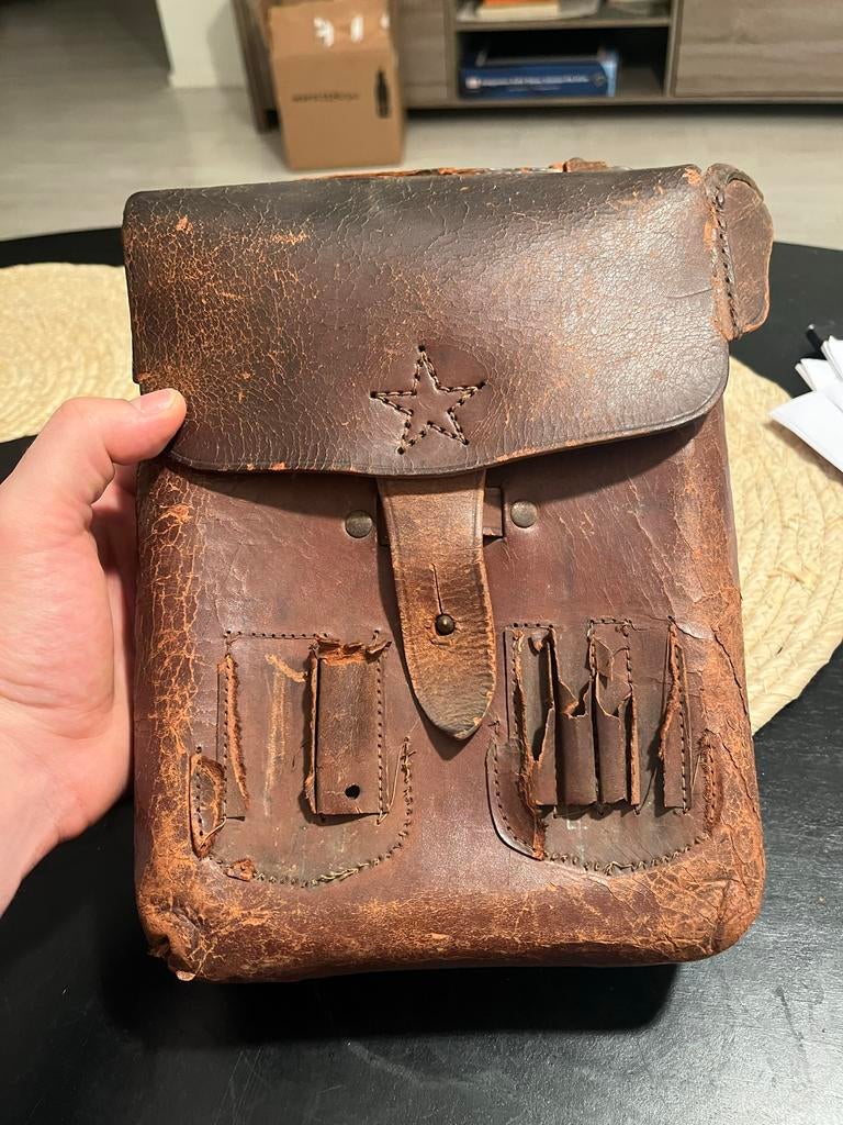 Zeldzame WOII Japans Leger lederen kaartentas, officier/NCO, Verzamelen, Militaria | Tweede Wereldoorlog, Ophalen of Verzenden
