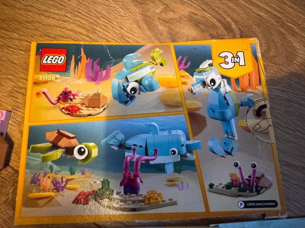 LEGO Creator 3-in-1 31128 – Dolfijn en schildpad, Lego, Ophalen of Verzenden, Zo goed als nieuw, Compleet