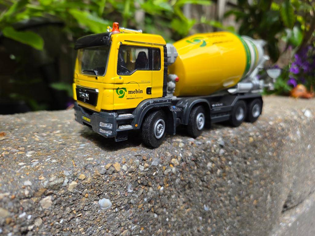 Liontoys MAN Mebin Betonmixer, Hobby en Vrije tijd, Modelauto's | 1:50, Ophalen of Verzenden, Gebruikt, Bus of Vrachtwagen, Wsi