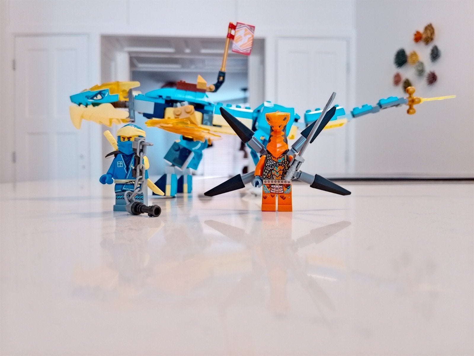 lego ninjago 71760 Jay's bliksemdraak EVO (zgan!), Compleet, Lego, Ophalen of Verzenden, Zo goed als nieuw