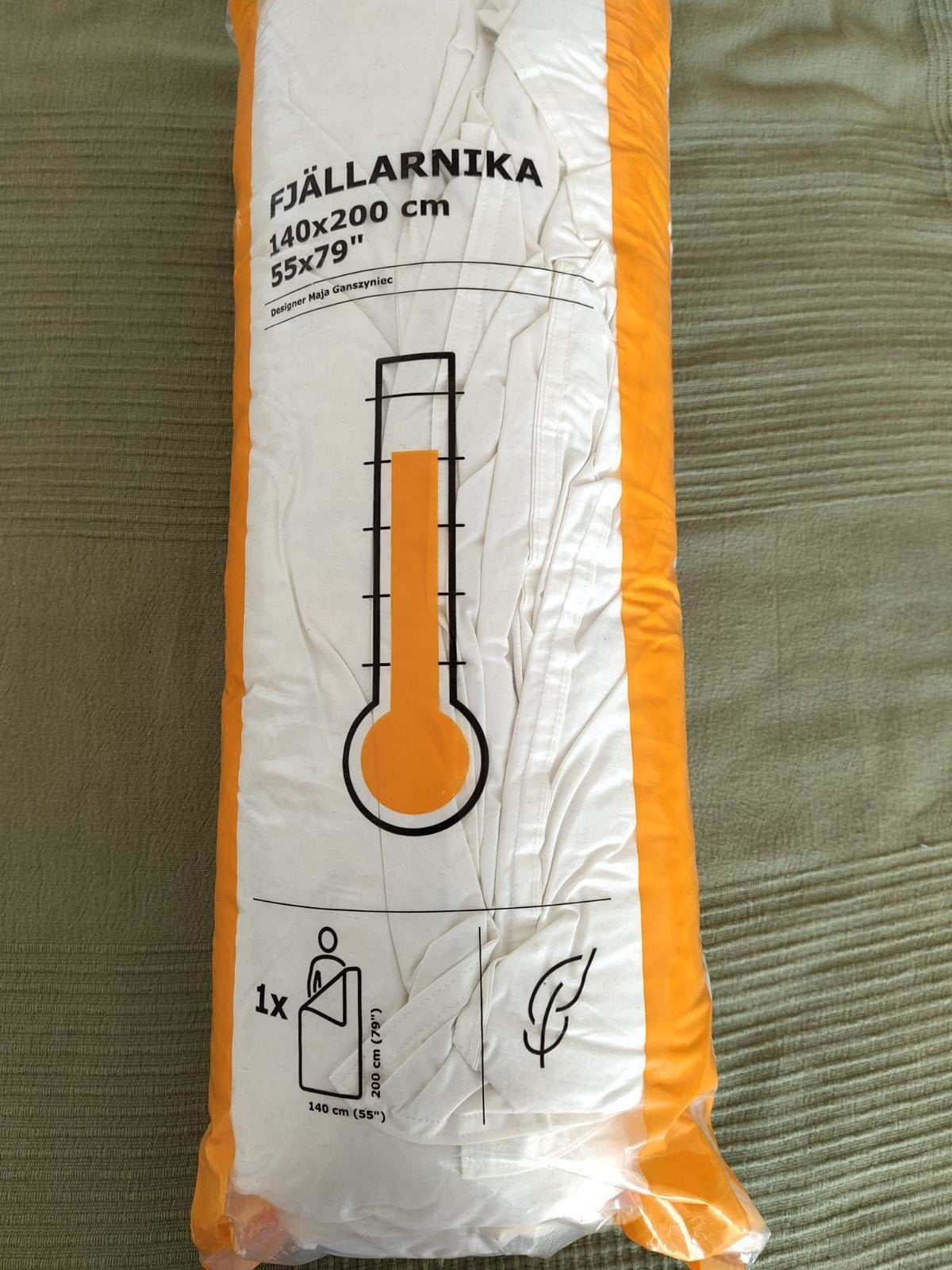 Ongebruikt IKEA 4-seizoenendekbed 140x200 cm FJÄLLARNIKA, Eenpersoons, Wit, Nieuw, Ophalen of Verzenden