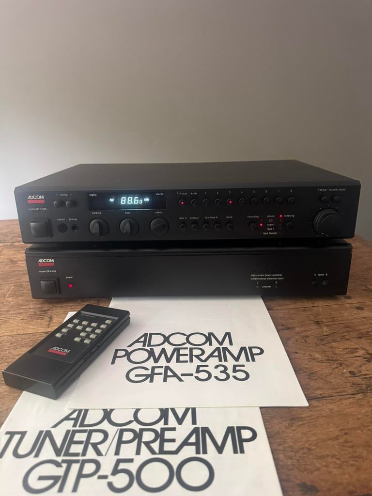 Adcom pre-power high end set, Verzenden, Zo goed als nieuw, 120 watt of meer, Denon