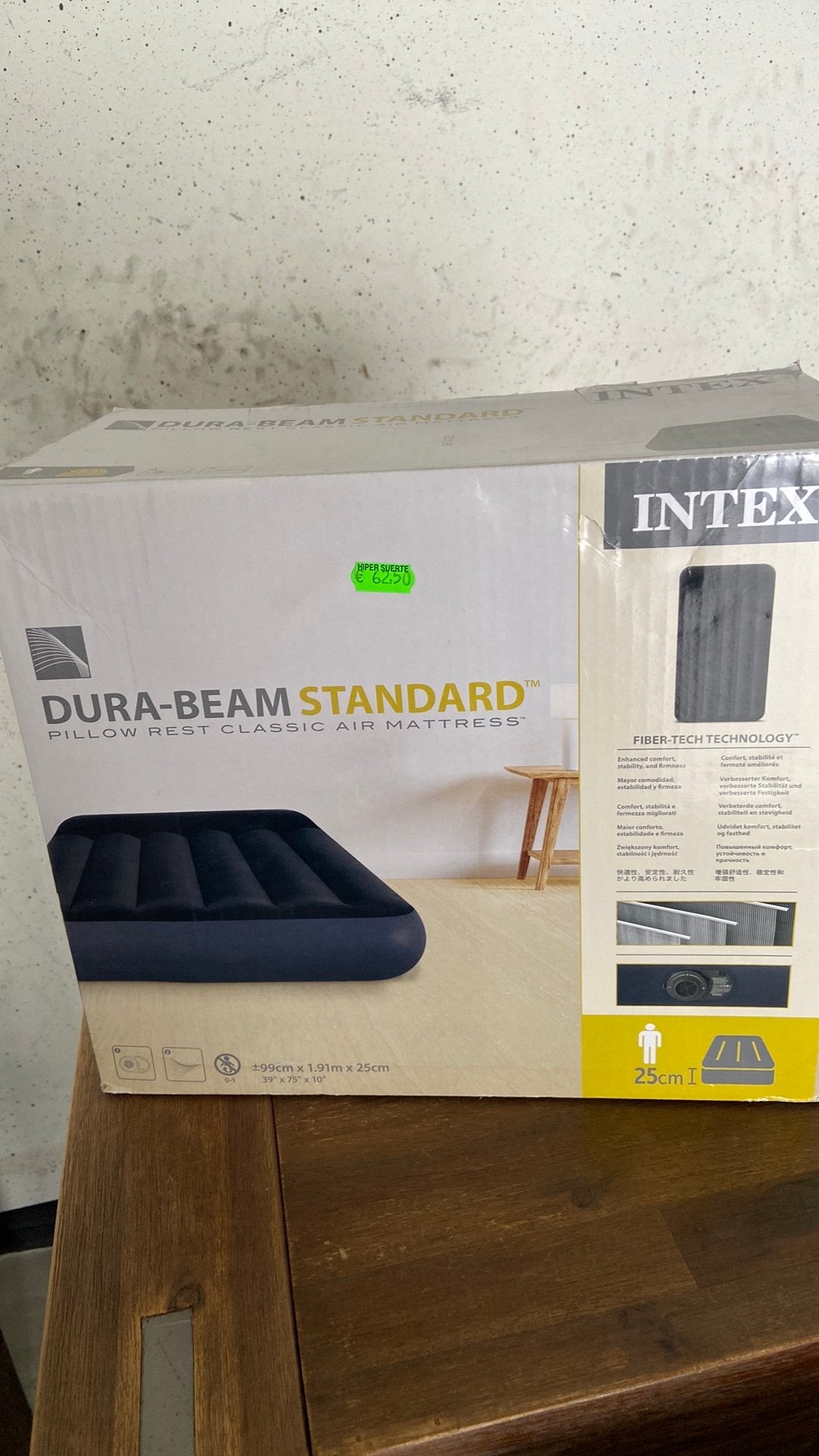 Intex dura beam luchtbed 99x191x25 nieuw, Ophalen of Verzenden, Nieuw