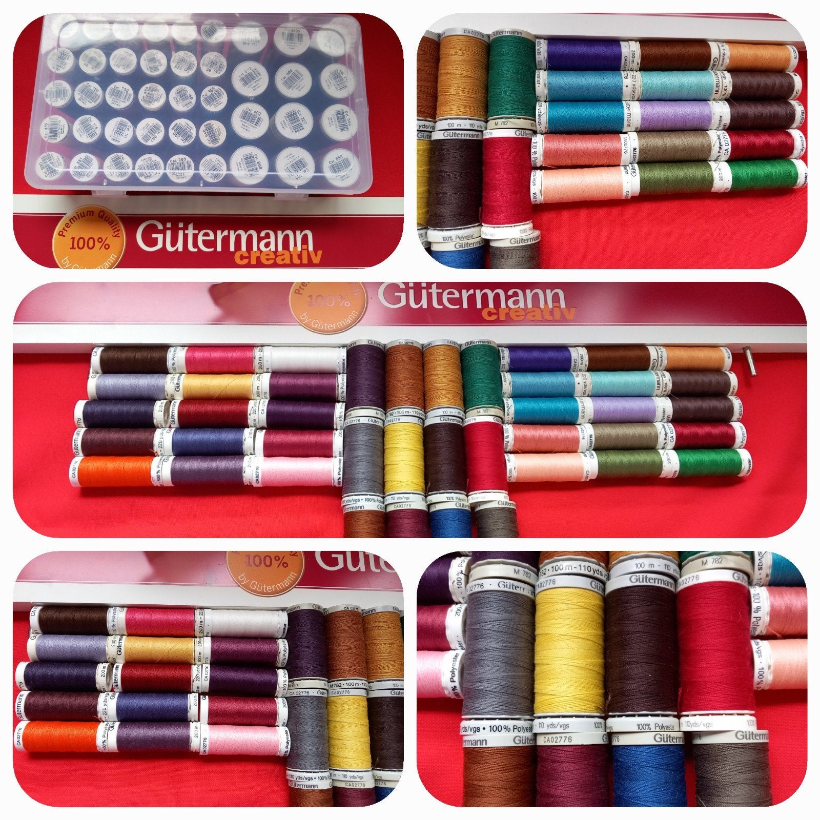 Naaigarendoos met gutermann naaigaren 🧵🧵🧵🧵🧵, Hobby en Vrije tijd, Naaien en Fournituren, Ophalen of Verzenden, Garen of Naald(en)