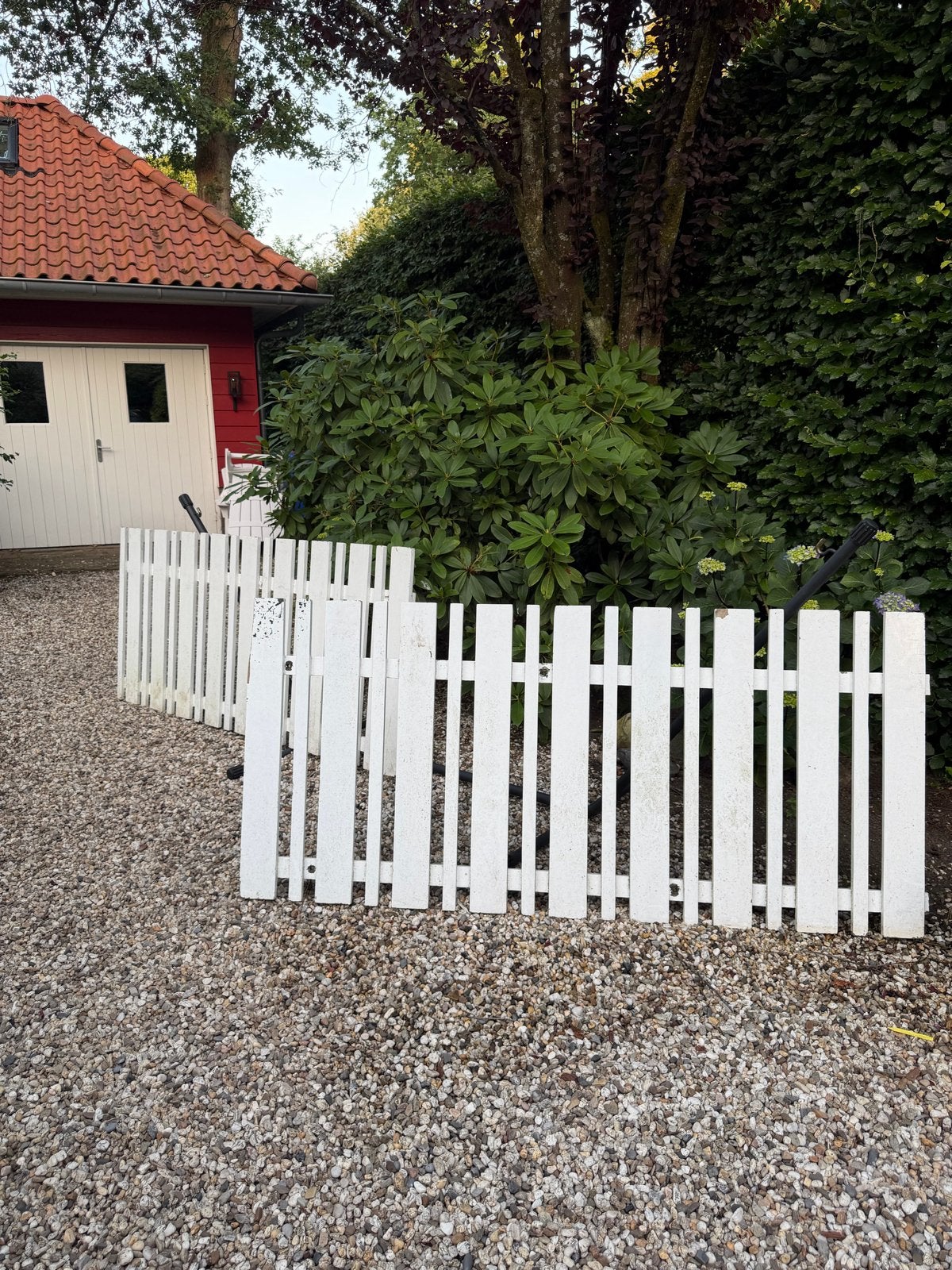 2x Wit houten tuinhek/poort, Ophalen, Gebruikt, Hout, Tuinhek
